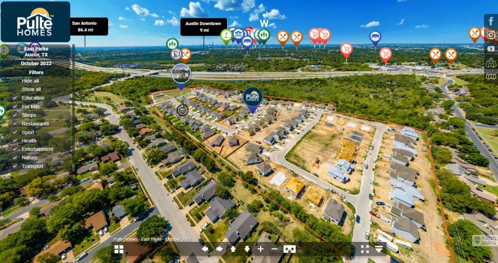 Pulte Homes Texas PanoMaps.us